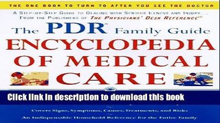 Collection Book The PDR Family Guide Encyclopedia of Medical Care: The Complete Home Reference to