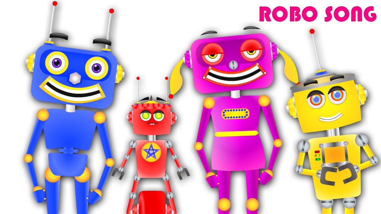 Robot Finger Family Nursery Rhymes For Children - By Nursery Kids