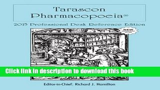 New Book Tarascon Pharmacopoeia 2015 Professional Desk Reference Edition