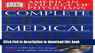Collection Book American College of Physicians Complete Home Medical Guide (with Interactive Human