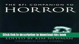 Collection Book The Bfi Companion to Horror (Cassell Film Studies)