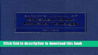 New Book Bergey s Manual of Systematic Bacteriology, Volume 3