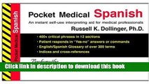 New Book Pocket Medical Spanish (Pocket Medical) (Pocket Medical) (Pocket Medical)