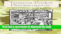 Collection Book Tarascon Pocket Pharmacopoeia 2012 Classic Army Edition (Tarascon Pocket