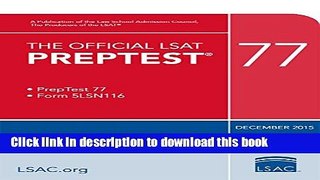 New Book The Official LSAT PrepTest 77: (Dec. 2015 LSAT)