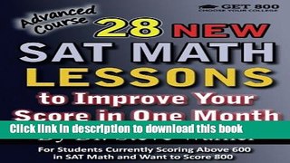 Collection Book 28 New SAT Math Lessons to Improve Your Score in One Month - Advanced Course: For