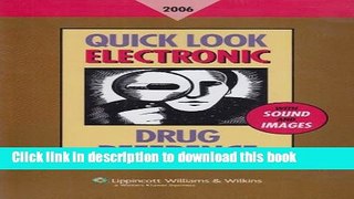 New Book Quick Look Electronic Drug Reference 2006