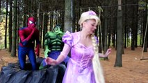 Spiderman VAMPIRE TOILET ATTACK! w Frozen Elsa Joker Maleficent Princess Anna Toys! Superheroes