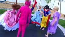 Disney Princess Games Frozen Elsa Gets Sunburned & Joker funny prank vs spiderman pink spidergirl - HGSI78