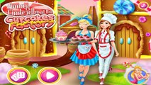 Anna and Cinderella At The Cupcakes Factory | Anna and Cinderella dress up games | Game for Girls