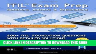 Read Now By Mr Christopher Scordo - ITIL V3 Exam Prep Questions, Answers,   Explanations: 800+