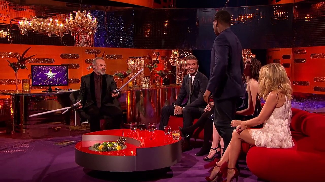 David Beckham and John Boyega Fight With Lightsabers - The Graham Norton Show