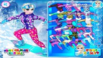 Disney Frozen Elsa Snowboarder Dress Up games | Frozen baby Elsa and Anna songs for children