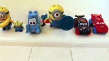 Partysaurus Rex Bath Party with Cookie Monster, Minions, Disney Cars Guido and Play Doh Made Hat