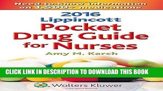 [PDF] 2016 Lippincott Pocket Drug Guide for Nurses Popular Online