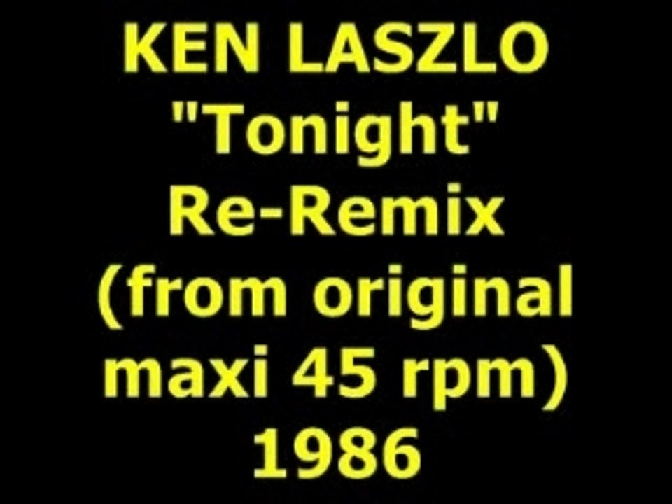 KEN LASZLO  "Tonight"  Maxi 45 rpm