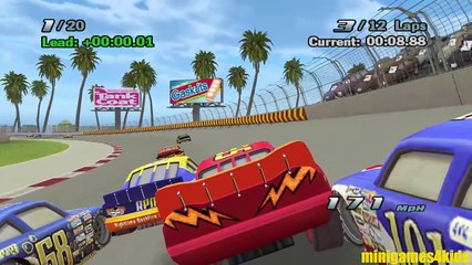 Disney Cars Lightning McQueen Conquers Palm Mile Speedway Race Pro