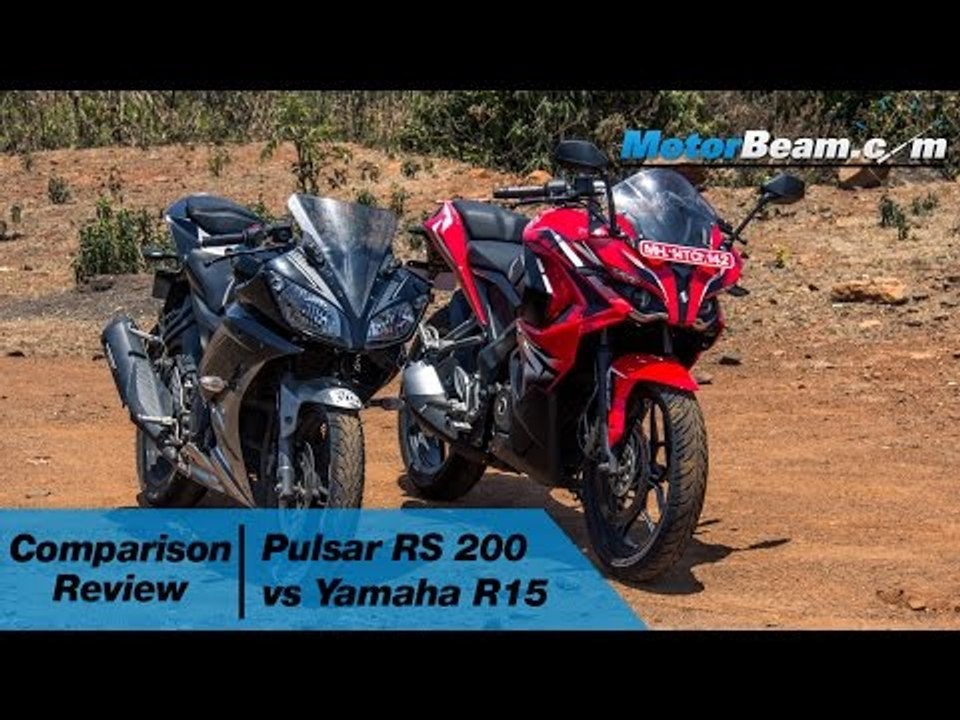 Pulsar RS 200 vs Yamaha R15 - Comparison Review | MotorBeam