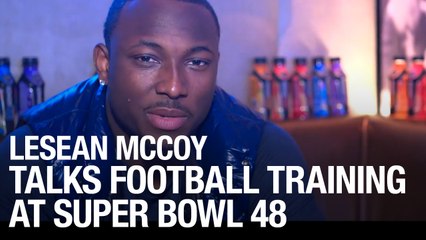 LeSean McCoy Talks Football Training at Super Bowl 48