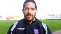 Aldric Lescure avant le match contre Perpignan (par Romain Chabat)