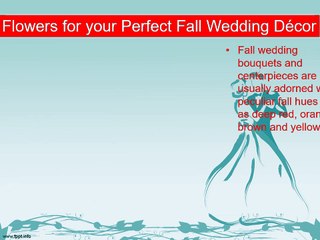 Fall Wedding Flowers ideas