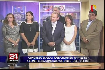 Polémica por designación de Chlimper, Cuba y Rey como miembros del directorio del BCR