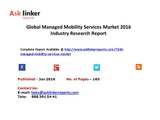 Global Managed Mobility Services Market Analysis of Profit, Production, Capacity and Industry Growth Rate to 2020
