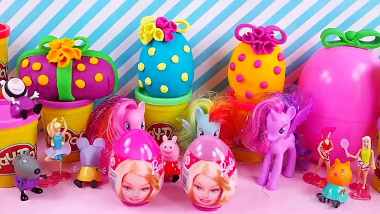 Cars 2 Mcqueen NEW SURPRISE EGGS FESTIVAL! Play doh Peppa pig Barbie egg