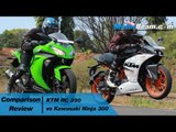 KTM RC 390 vs Kawasaki Ninja 300 - Comparison Review | MotorBeam