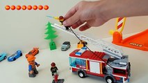 Машинки мультфильм - Пожарная машина Lego - Город машинок 66 серия. Развивающие мультики mirglory