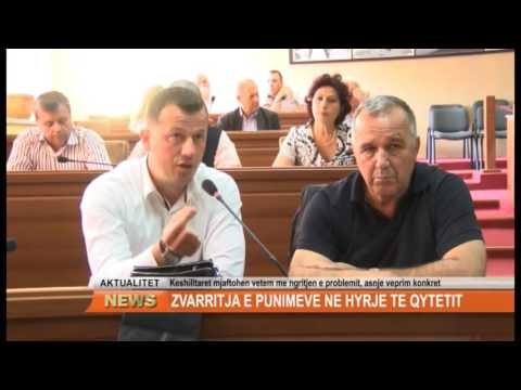 ZVARRITJA E PUNIMEVE NE HYRJE TE QYTETIT TE SHKODRES