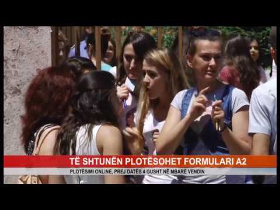 Te shtunen plotesohet formulari A2