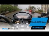 Honda CB Trigger - 0-100 km/hr | MotorBeam