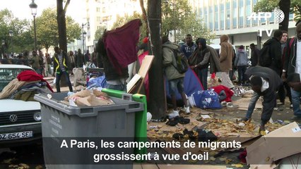 A Paris, les campements de migrants grossissent à vue d'oeil