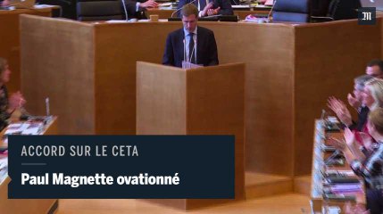 Accord sur le CETA, Paul Magnette ovationné