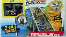 Monster Jam Stunt Track Challenge Ramp & Monster Truck Storage Case Monster Truc