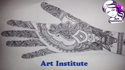 Pakistani Mehndi Designs Simple and easy step by step for hands on paper episode #111 by Art Institute.