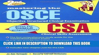 [FREE] EBOOK Mastering the Objective Structured Clinical Examination and the Clinical Skills