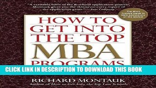 Ebook How to Get Into the Top MBA Programs, 5th Edition Free Read