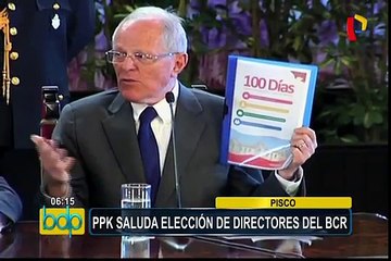 Presidente Kuczynski saluda elección de directores del BCR