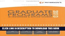 Ebook Graduate Programs in Engineering   Applied Sciences 2013 (Peterson s Graduate Programs in