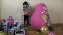 Peppa Pig HUGE Giant Eggs Surprise New Peppa Pig Toys Unboxing   Kinder Surprise