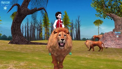 Frozen Elsa Riding on Lion King Kong Elephant And Singing Finger Family Nursery Rhymes For Children