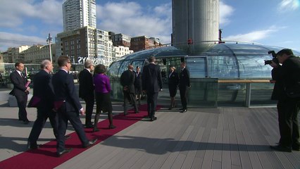 Prince Philip opens the world's first vertical cable car