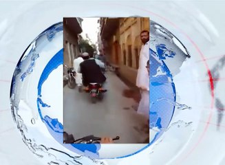 SHIEKH RASHEED ON MOTOR CYCLE