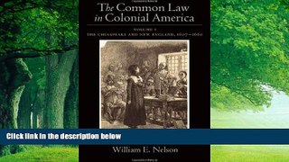 Big Deals  The Common Law in Colonial America, Vol. 1: The Chesapeake and New England 1607-1660