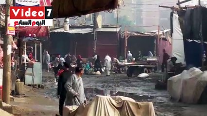 مياه الأمطار تحاصر أسواق ومخابز مدينة العياط