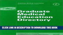 Ebook Graduate Medical Education Directory, 2001-2002 Free Read