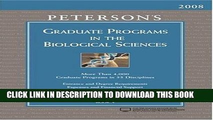 Ebook Graduate Programs in the Biological Sciences 2008 (Peterson s Graduate Programs in the