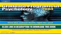 Ebook Graduate Programs in Psychology, 2004 (Peterson s Decision Guides : Graduate Programs) Free